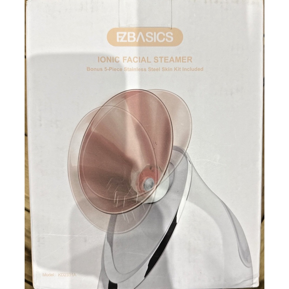 EZBASICS Ionic Facial Steamer KD2331A Warm Mist Spa Skin Kit New Open Box